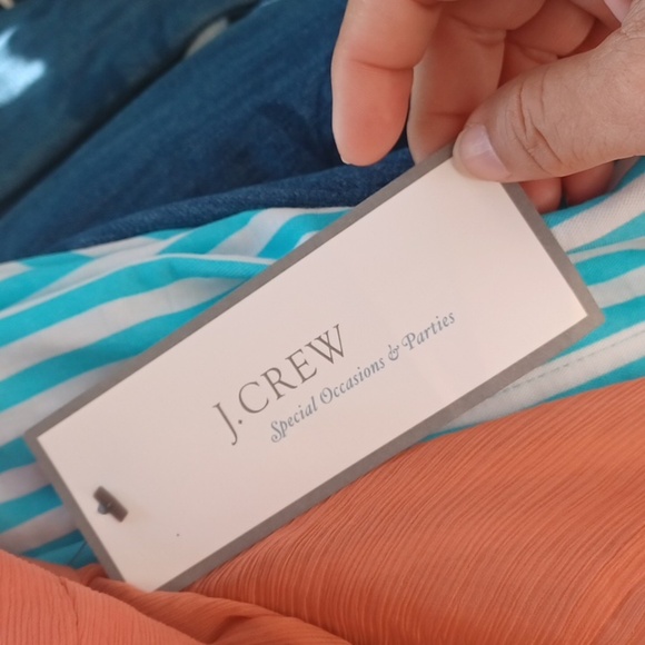 NWT J. Crew Juliet Dress, Dark Orange in Silk Chiffon - Picture 6 of 8